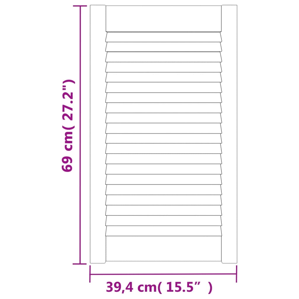 Vrata za ormarić rešetkasta 4 kom bijela 69 x 39,4 cm borovina