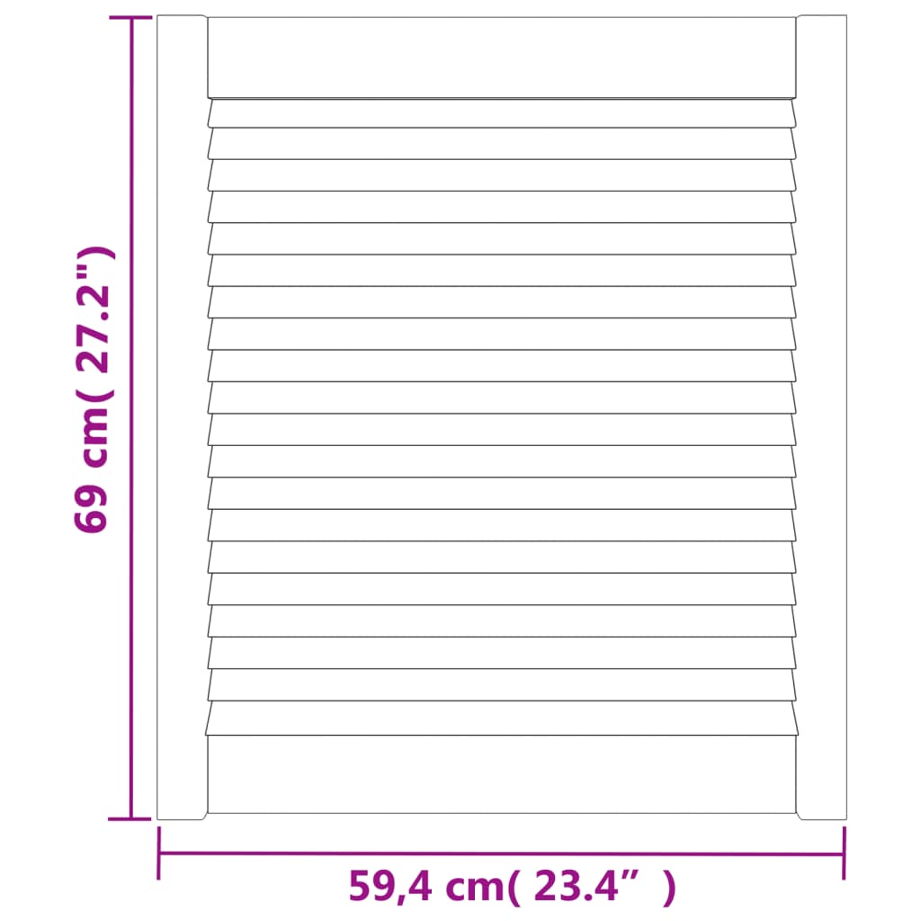 Vrata za ormarić rešetkasta 4 kom bijela 69 x 59,4 cm borovina
