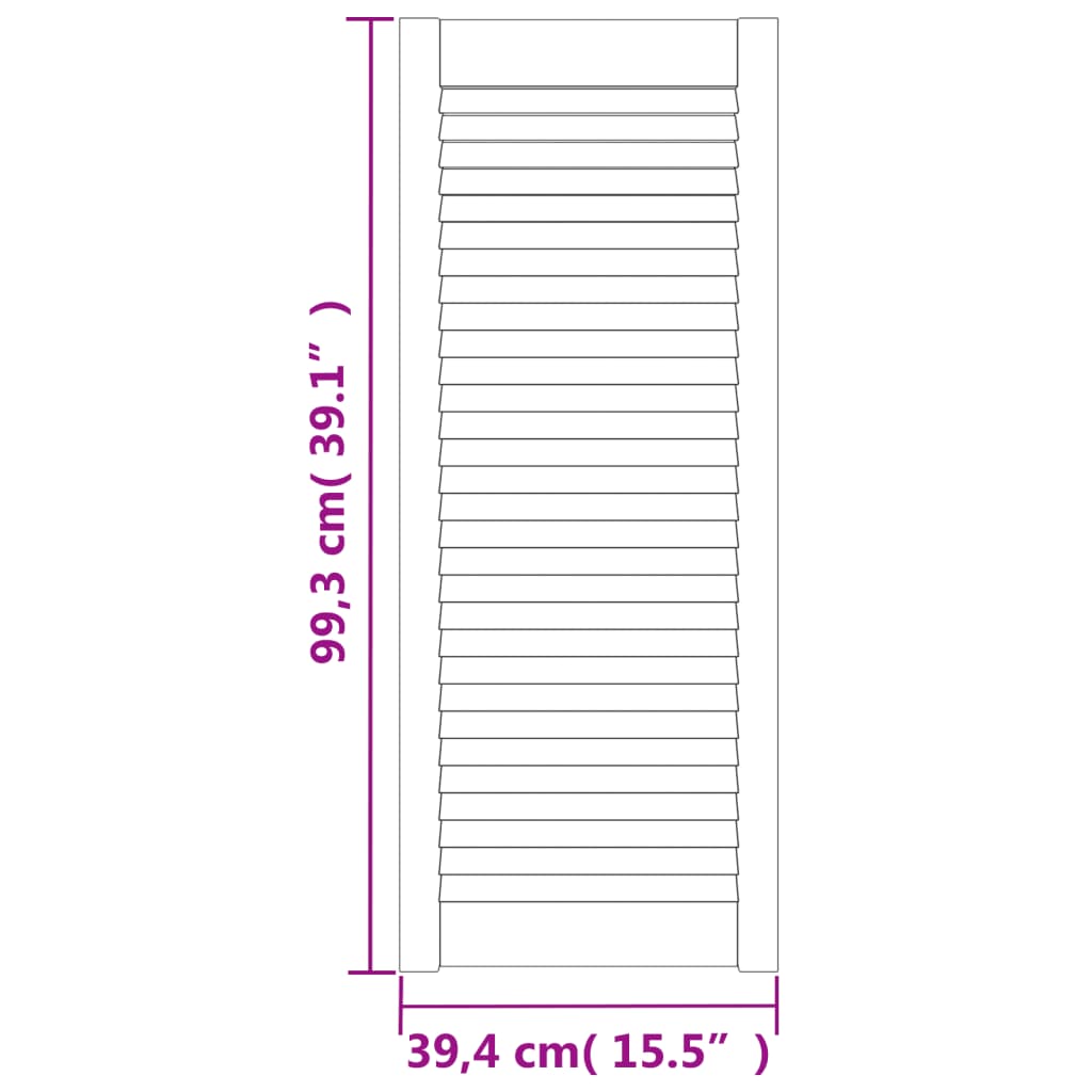 Vrata za ormarić rešetkasta 4 kom bijela 99,3x39,4 cm borovina