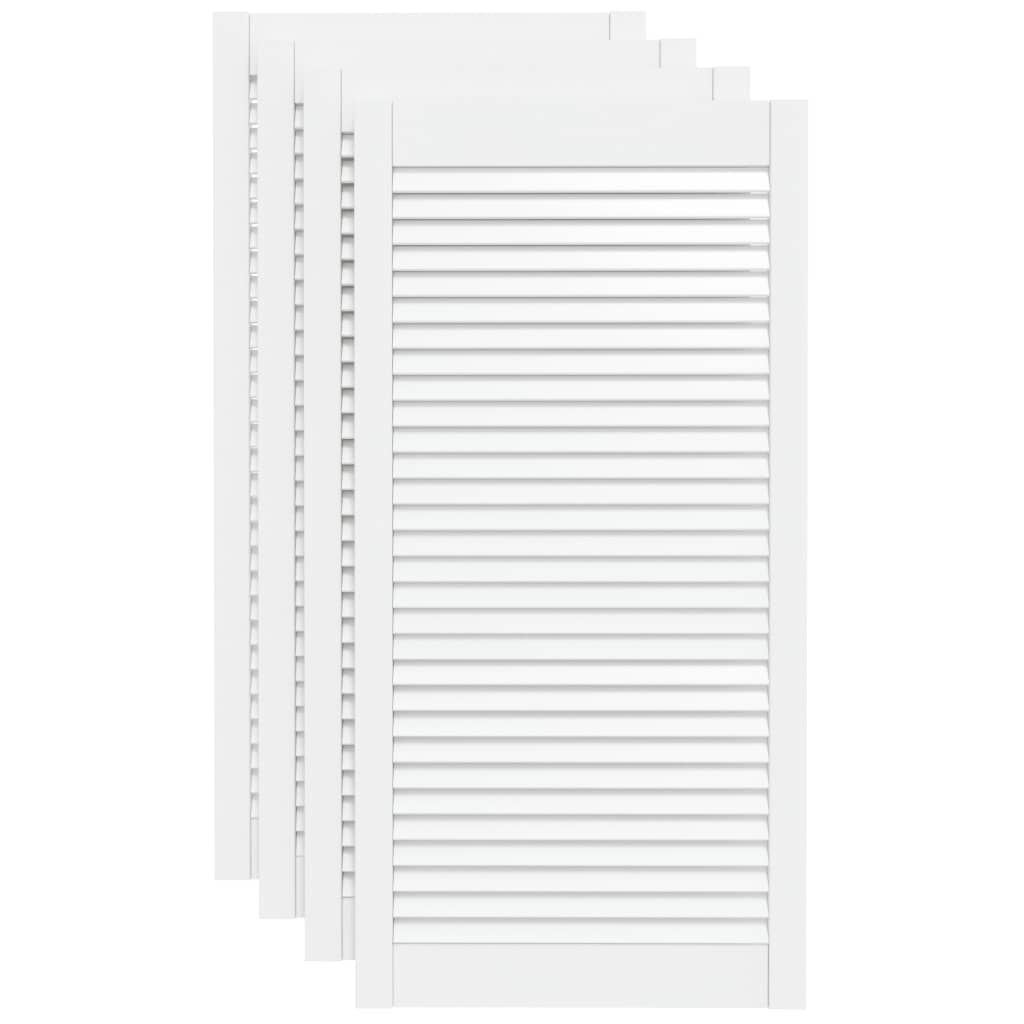 Vrata za ormarić rešetkasta 4 kom bijela 99,3x49,4 cm borovina