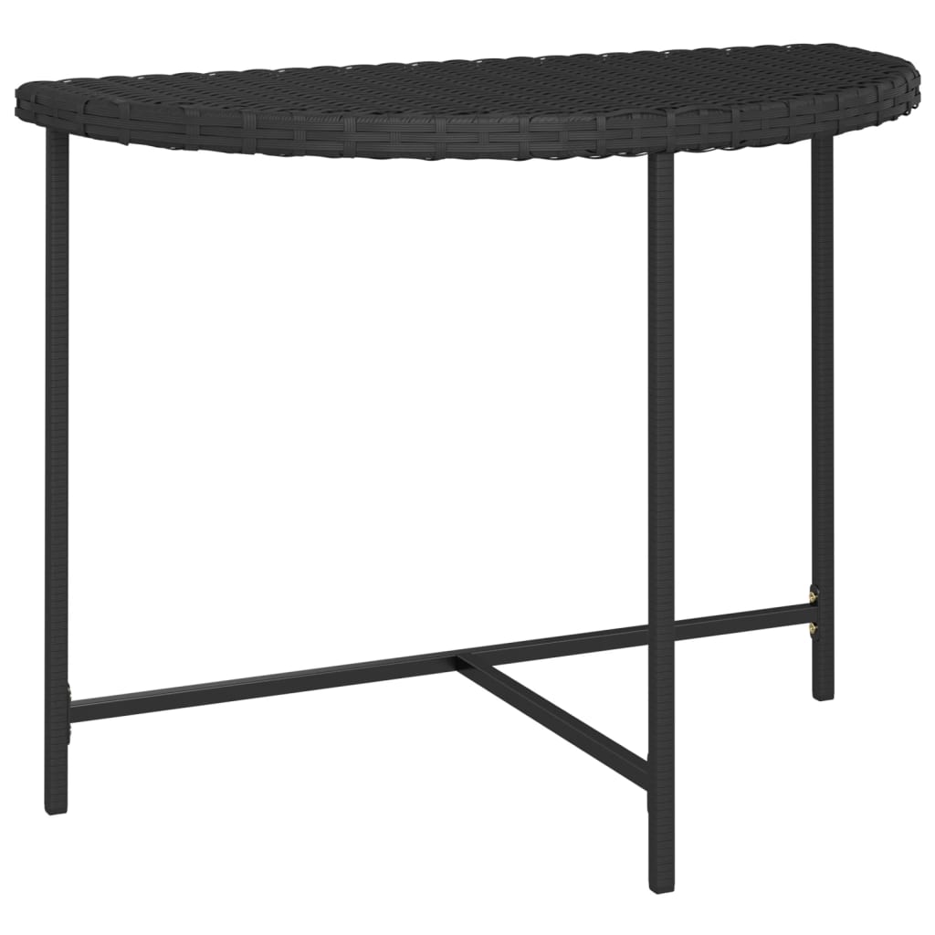 Vrtni stol crni 100 x 50 x 75 cm od poliratana