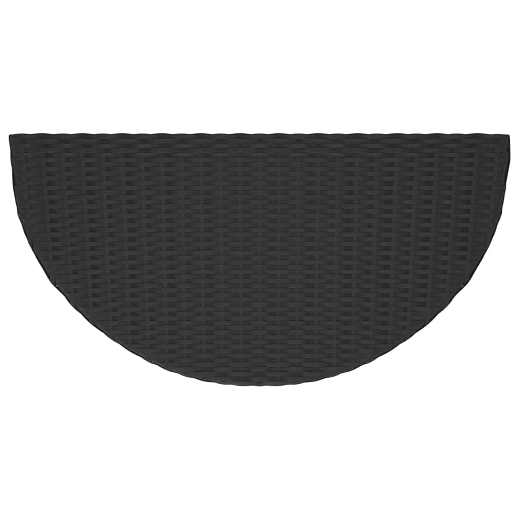 Vrtni stol crni 100 x 50 x 75 cm od poliratana