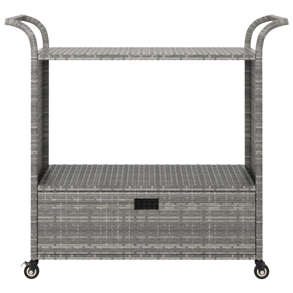 Barska kolica s ladicom siva 100 x 45 x 97 cm od poliratana