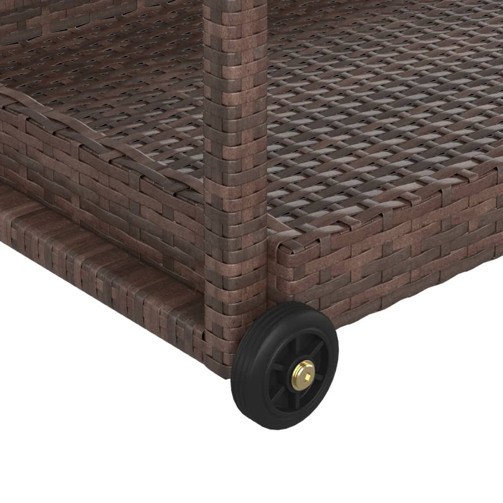 Barska kolica smeđa 100 x 45 x 83 cm od poliratana