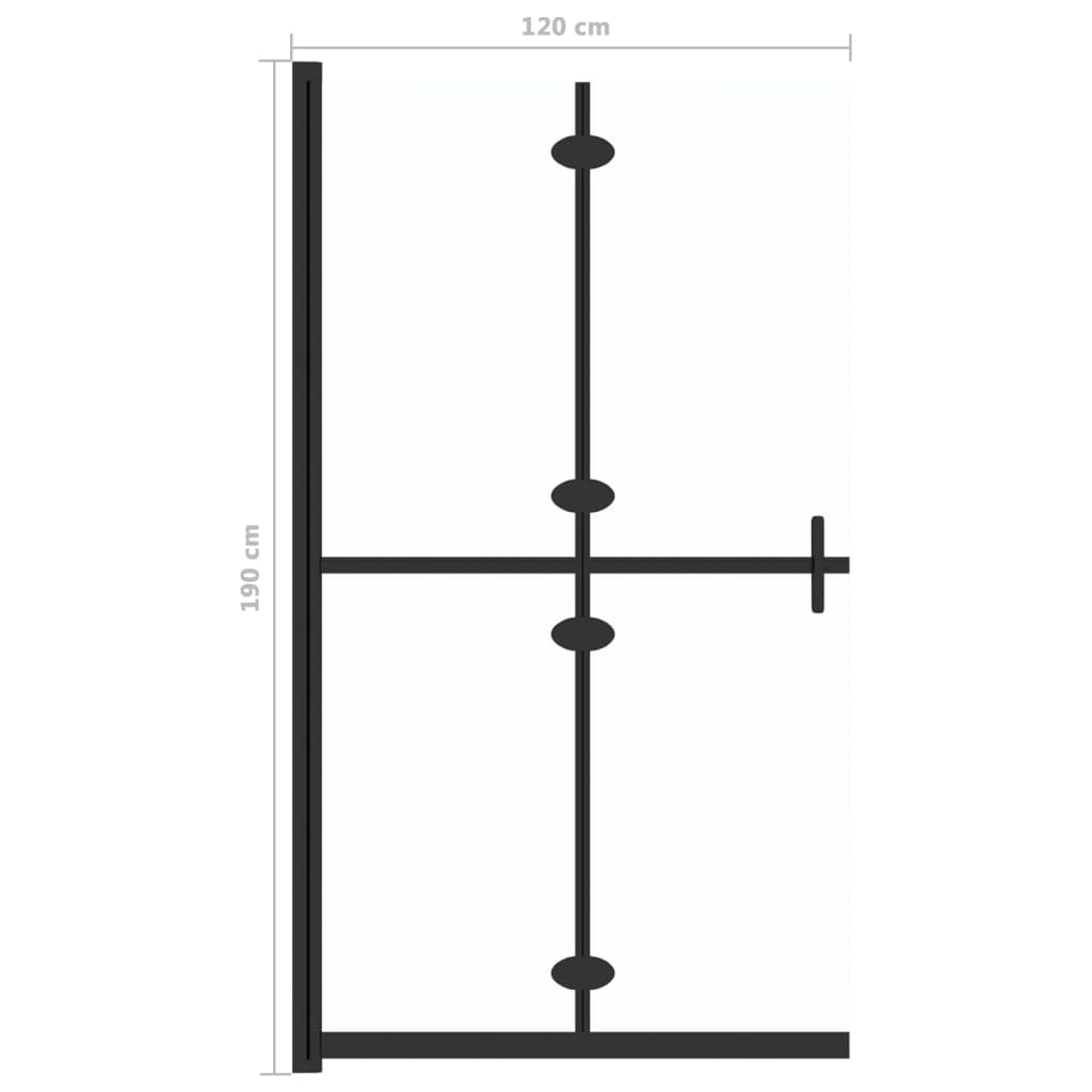 Sklopiva pregrada za tuširanje prozirna ESG staklo 120 x 190 cm
