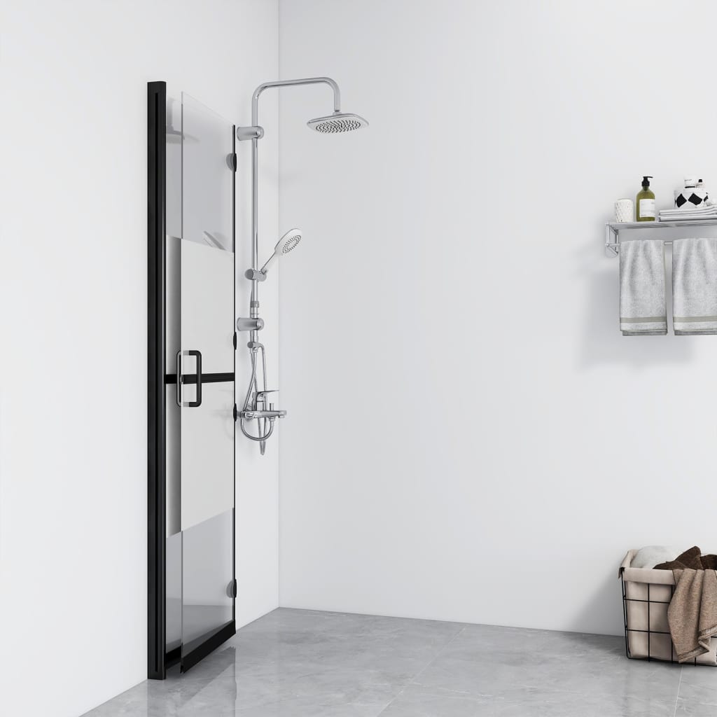 Sklopiva pregrada za tuš napola matirano staklo ESG 70 x 190 cm