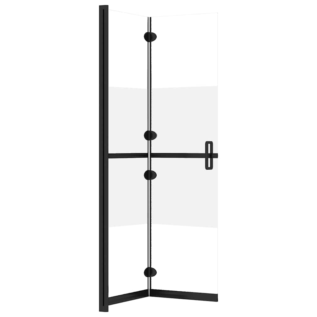 Sklopiva pregrada za tuš napola matirano staklo ESG 100x190 cm