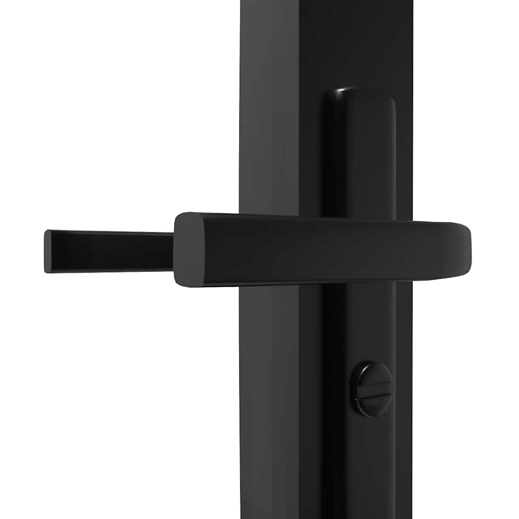 Sobna vrata od stakla ESG i aluminija 76 x 201,5 cm crna