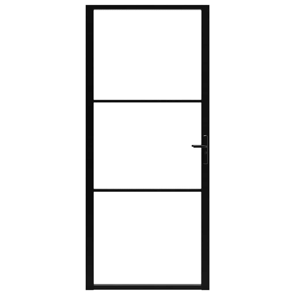 Sobna vrata od stakla ESG i aluminija 102,5 x 201,5 cm crna