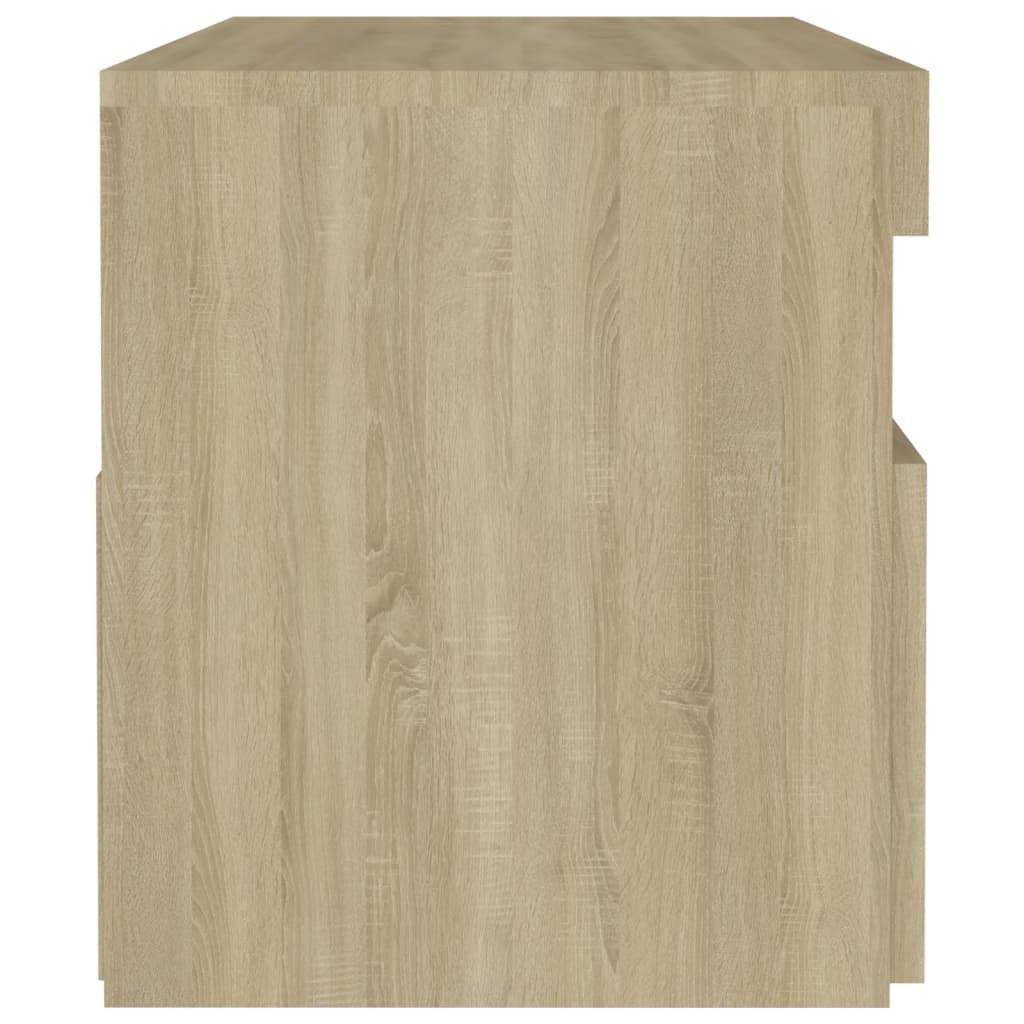 Noćni ormarić s LED svjetlima 2 kom boja hrasta 60 x 35 x 40 cm