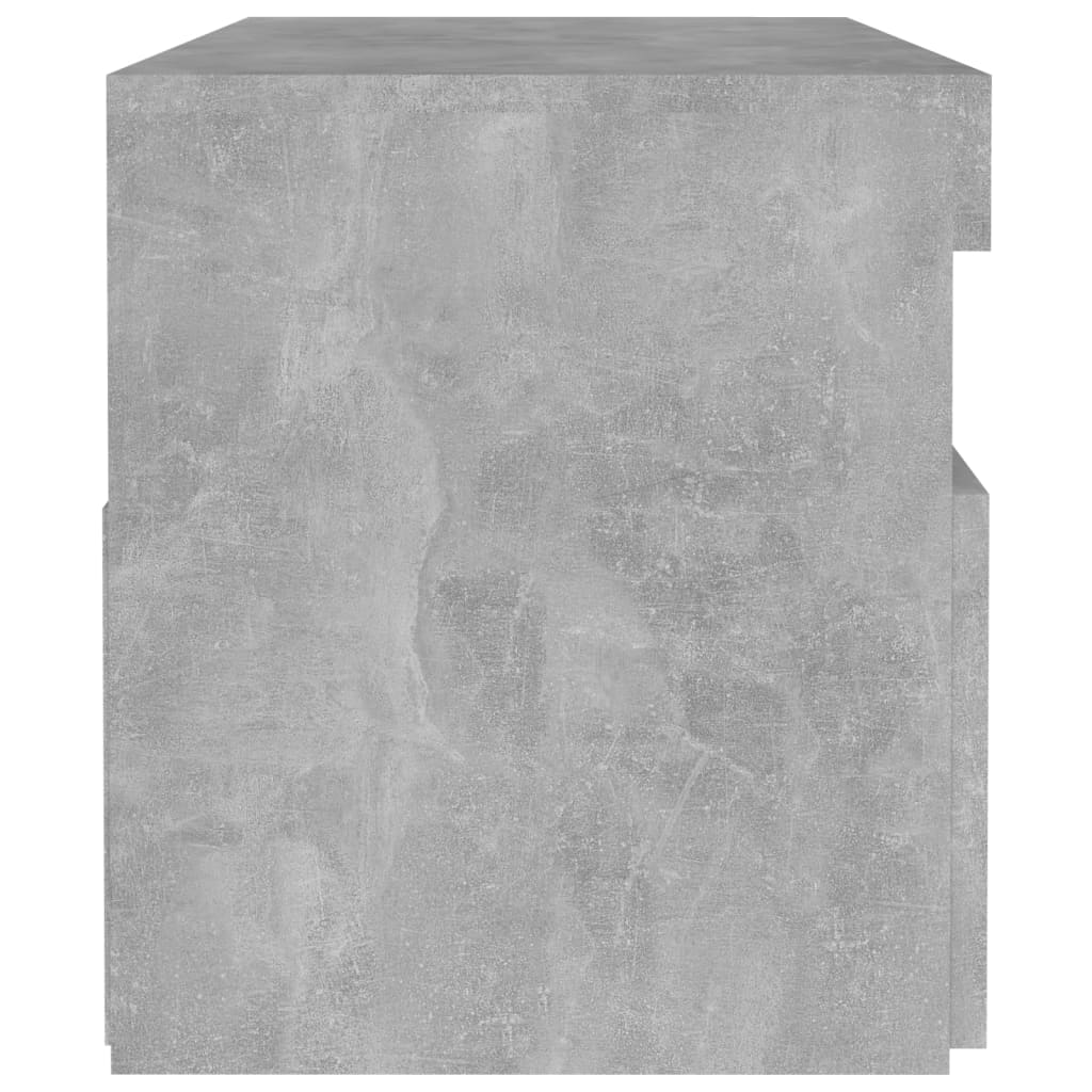 Noćni ormarić LED 2 kom siva boja betona 60x35x40 cm od iverice