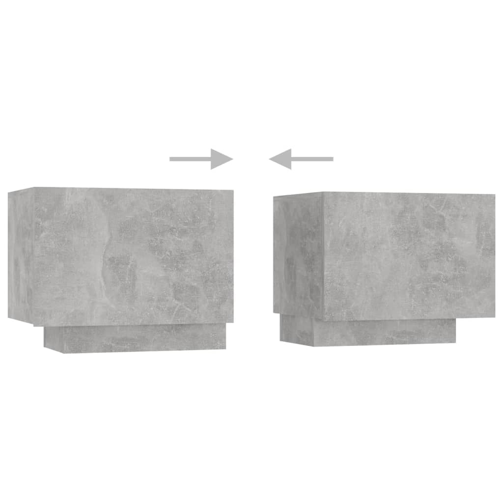 TV ormarić s LED svjetlima siva boja betona 200 x 35 x 40 cm