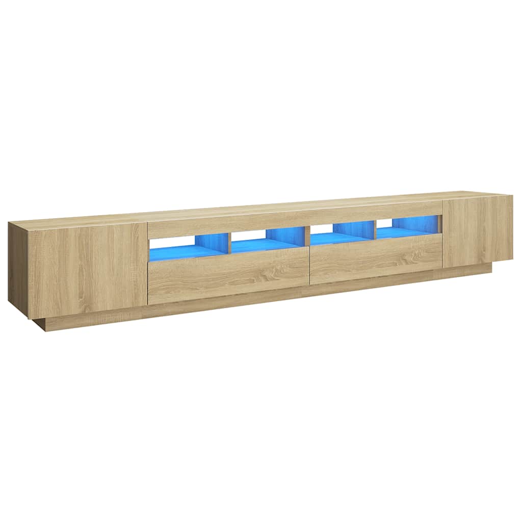 TV ormarić s LED svjetlima boja hrasta sonome 260 x 35 x 40 cm