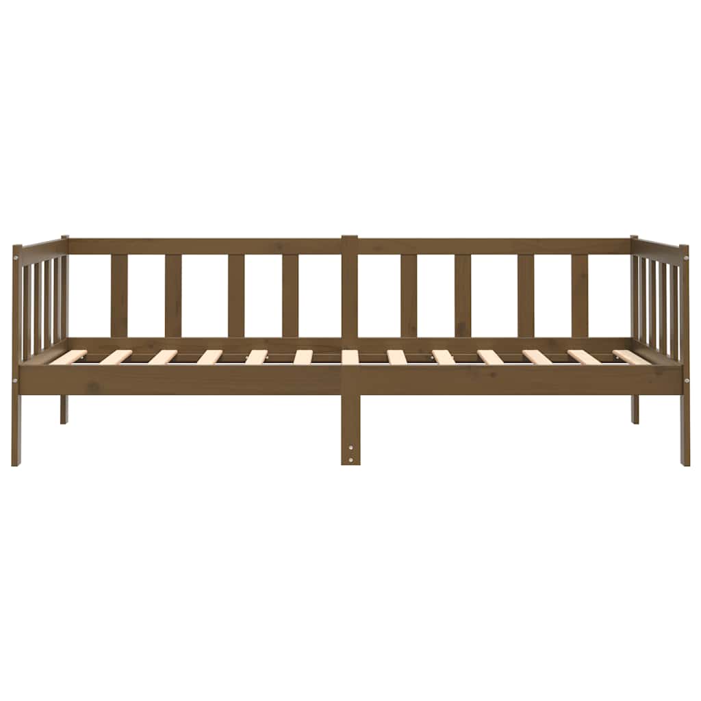 Dnevni ležaj od masivne borovine smeđa boja meda 90 x 200 cm