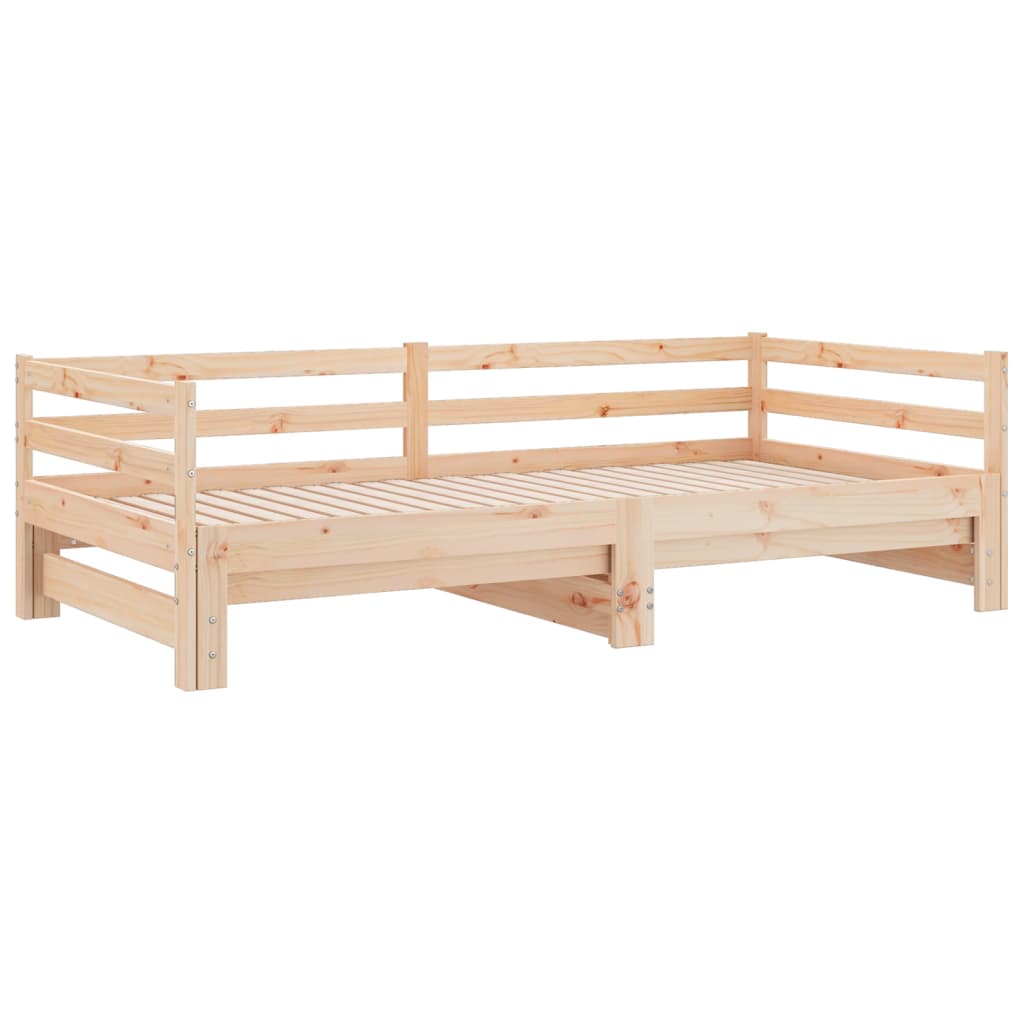Dnevni krevet na izvlačenje 2 x (90 x 200) cm masivna borovina