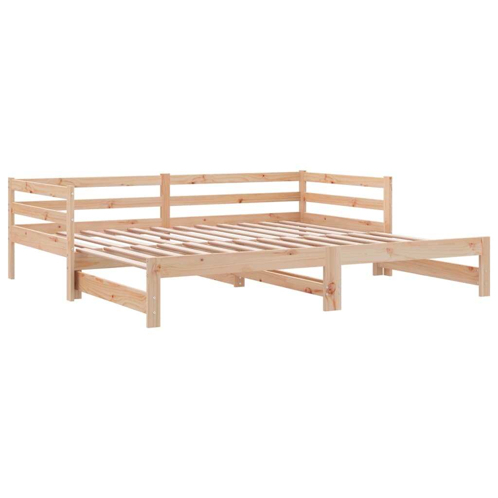 Dnevni krevet na izvlačenje 2 x (90 x 200) cm masivna borovina