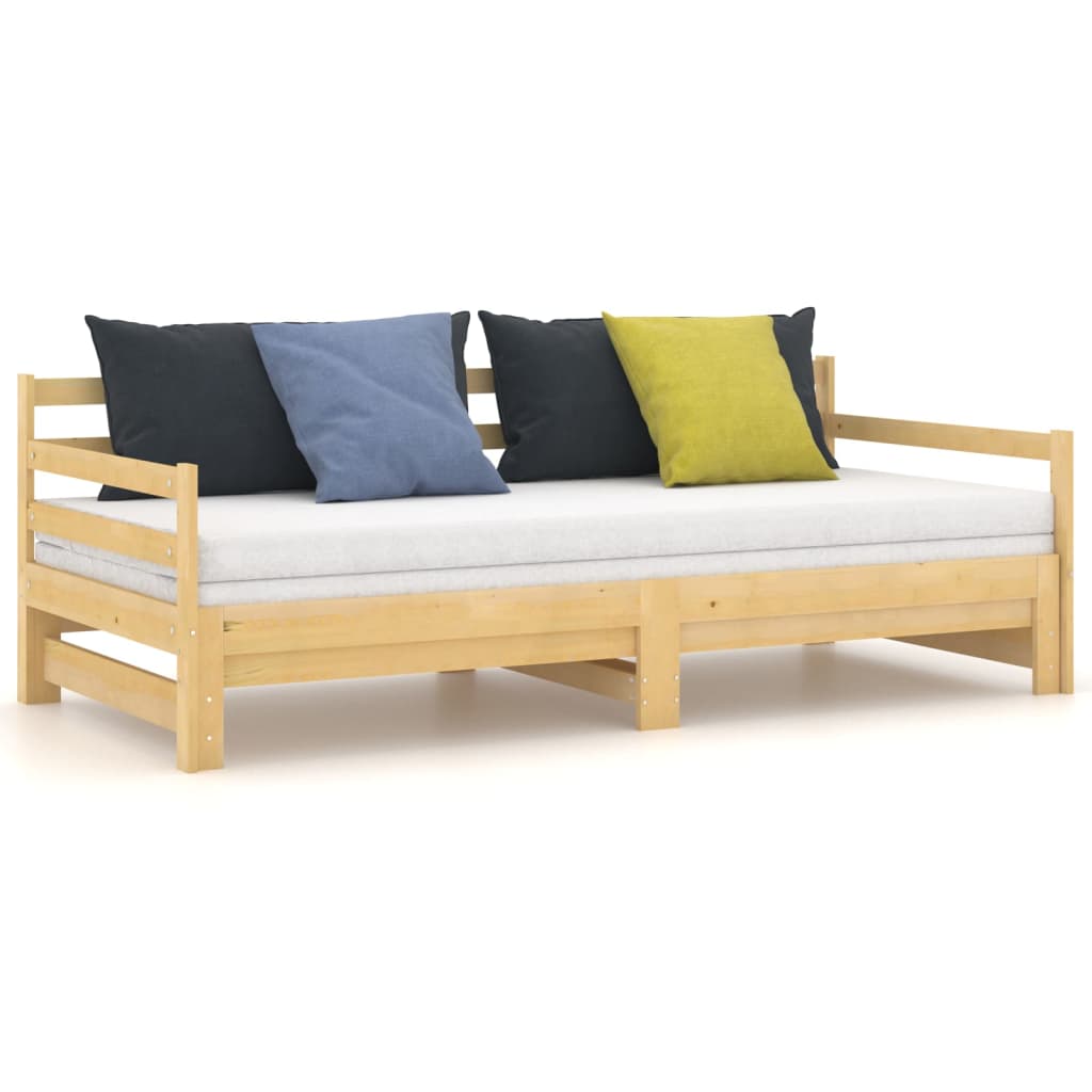 Dnevni krevet na izvlačenje 2 x (90 x 200) cm masivna borovina