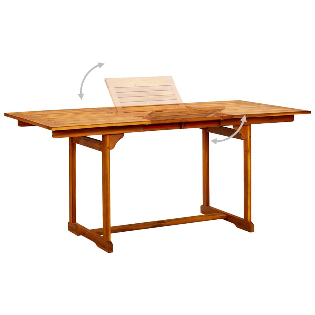 Vrtni blagovaonski stol (120-170) x 80 x 75 cm od drva bagrema