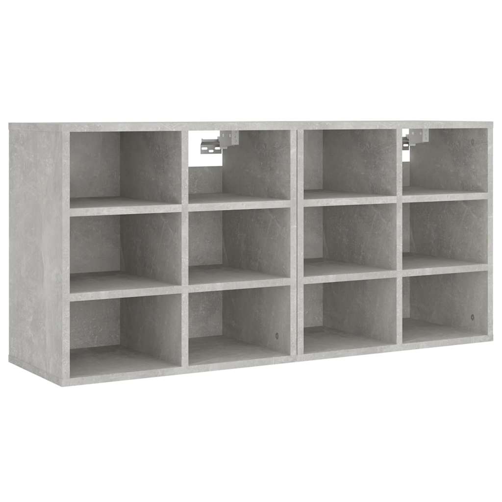 Ormarići za cipele 2 kom Siva betona 52,5 x 30 x 50 cm