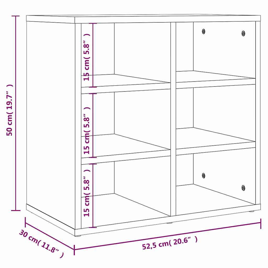 Ormarići za cipele 2 kom Siva betona 52,5 x 30 x 50 cm