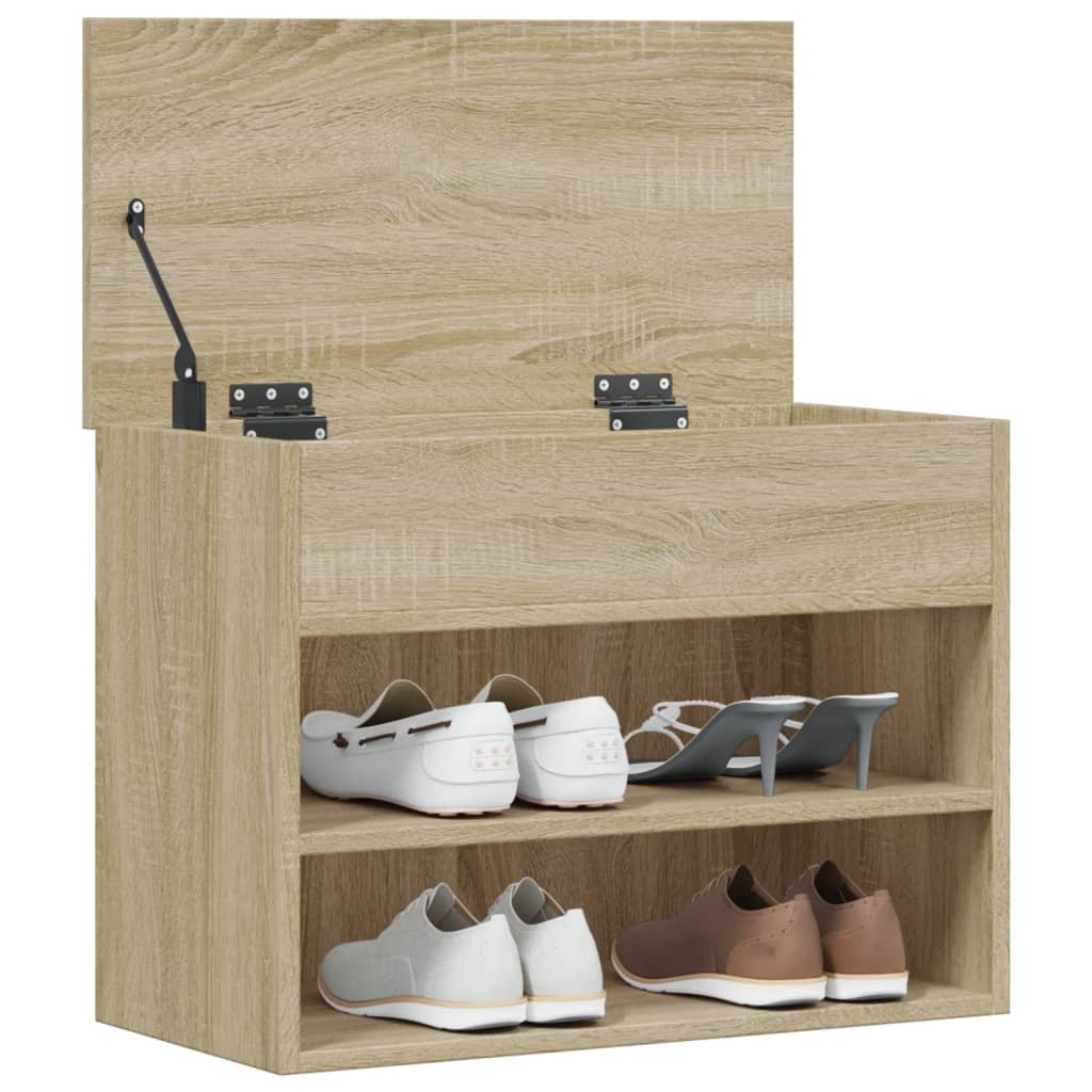 Klupa za cipele boja hrasta 60 x 30 x 45 cm konstruirano drvo