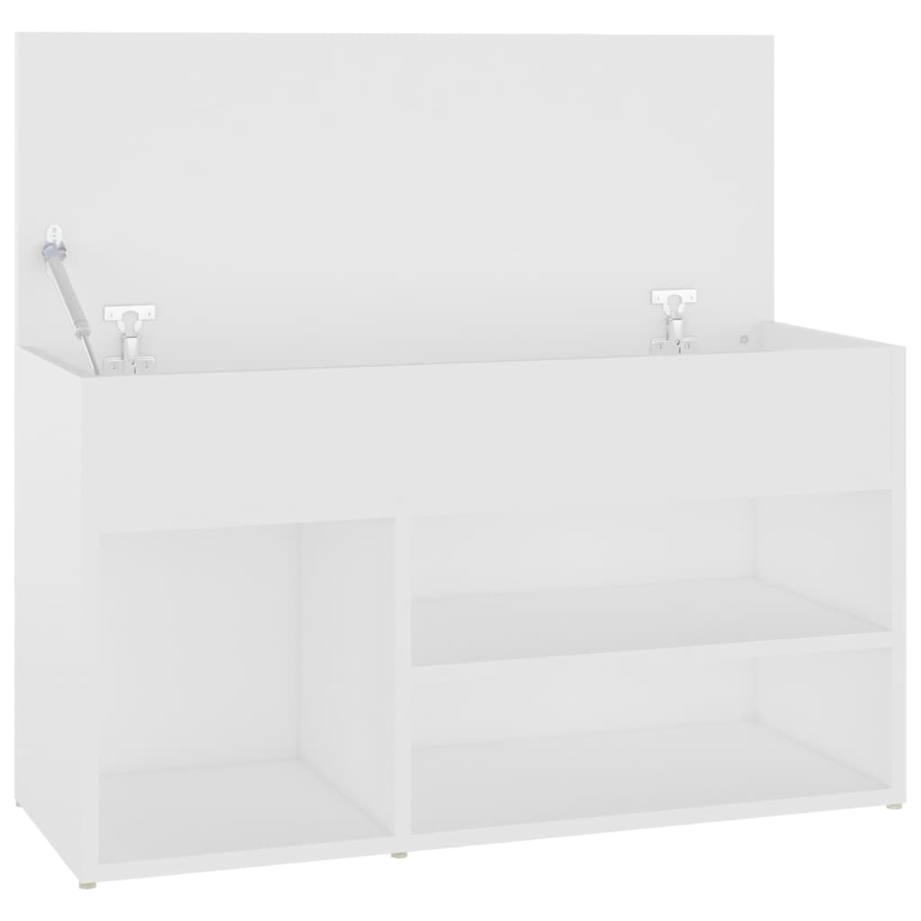 Klupa za cipele bijela 80 x 30 x 45 cm od konstruiranog drva