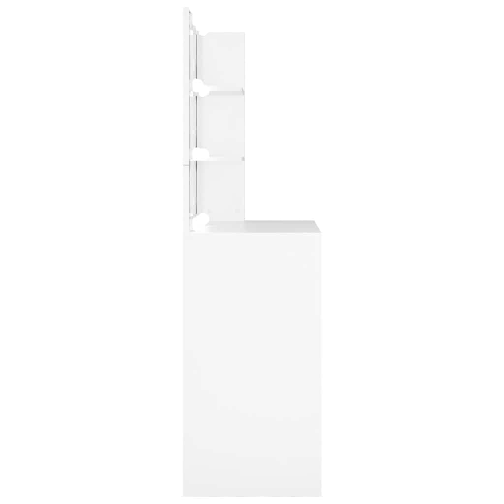 Toaletni stolić s LED svjetlima bijeli 74,5 x 40 x 141 cm