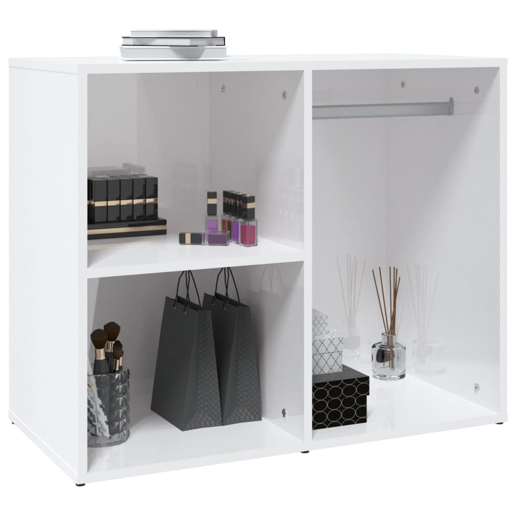 Garderobni ormarić sjajni bijeli 80x40x65 cm konstruirano drvo