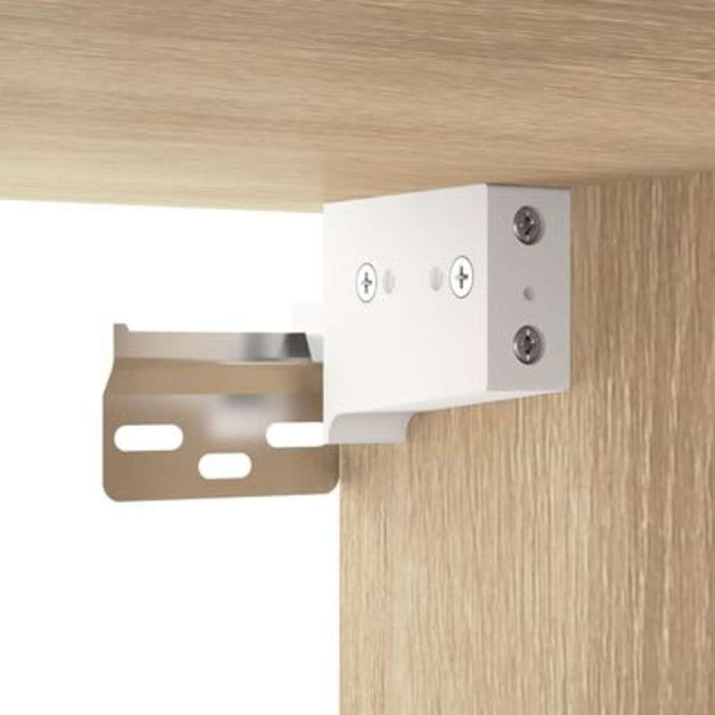 Ormarić s ogledalom LED boja hrasta sonome 76 x 15 x 55 cm
