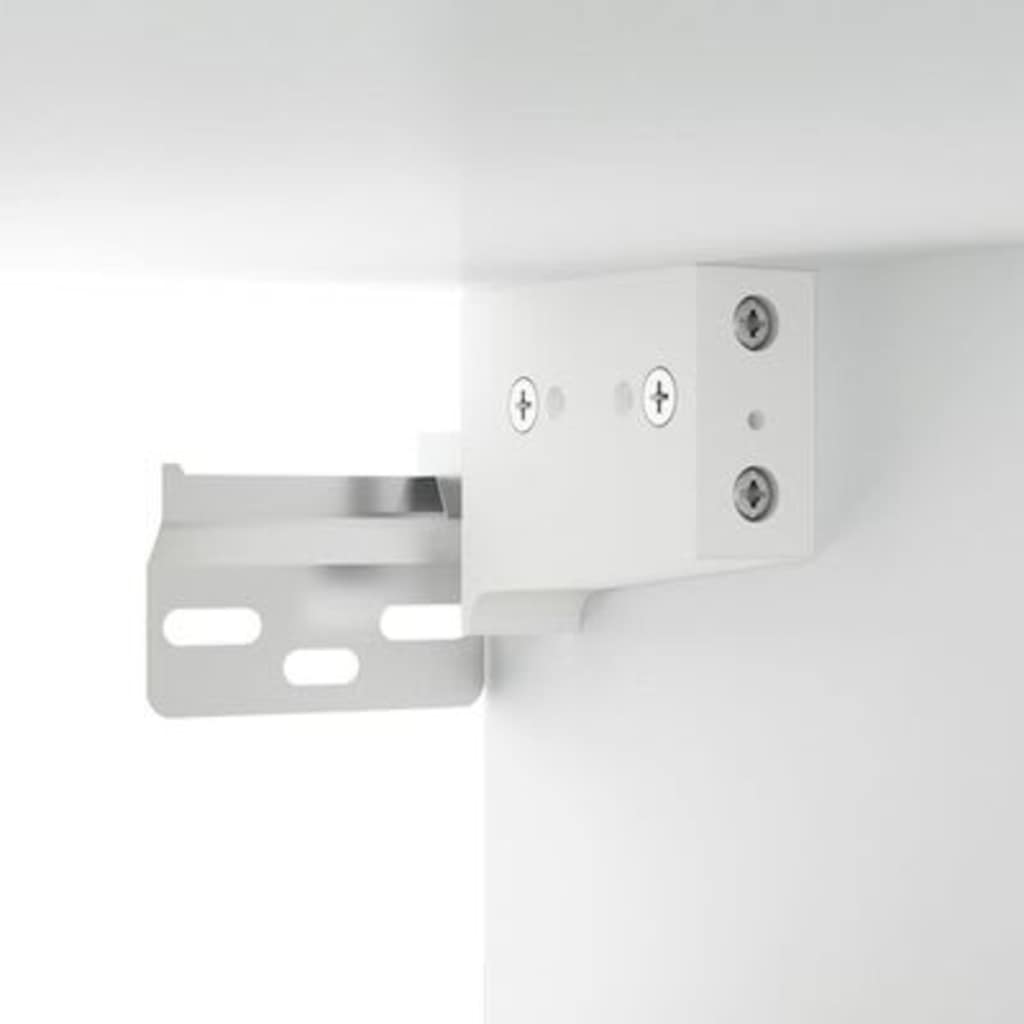 Ormarić s ogledalom i LED svjetlima bijeli 70 x 16,5 x 60 cm