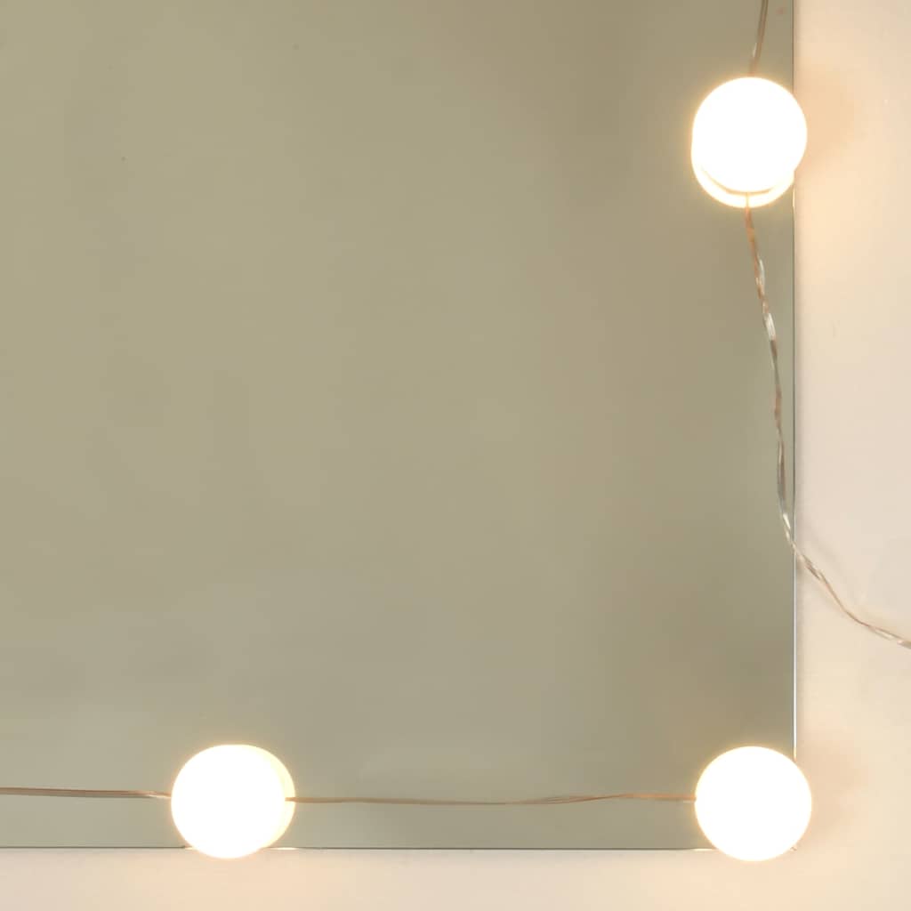 Kupaonski ormarić s LED ogledalom boja betona 60 x 31,5 x 62 cm
