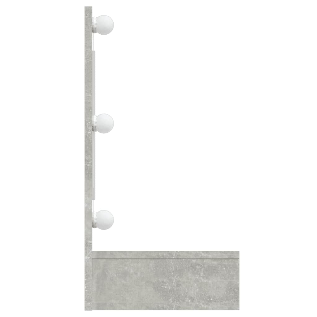 Kupaonski ormarić s LED ogledalom boja betona 90 x 31,5 x 62 cm