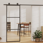 Klizna vrata s priborom ESG staklo i aluminij 76 x 205 cm