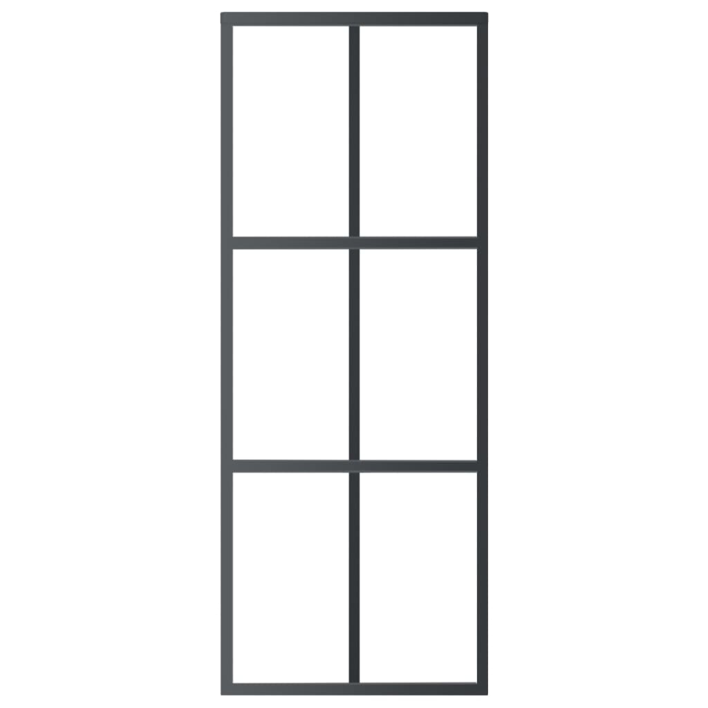 Klizna vrata s priborom ESG staklo i aluminij 76 x 205 cm