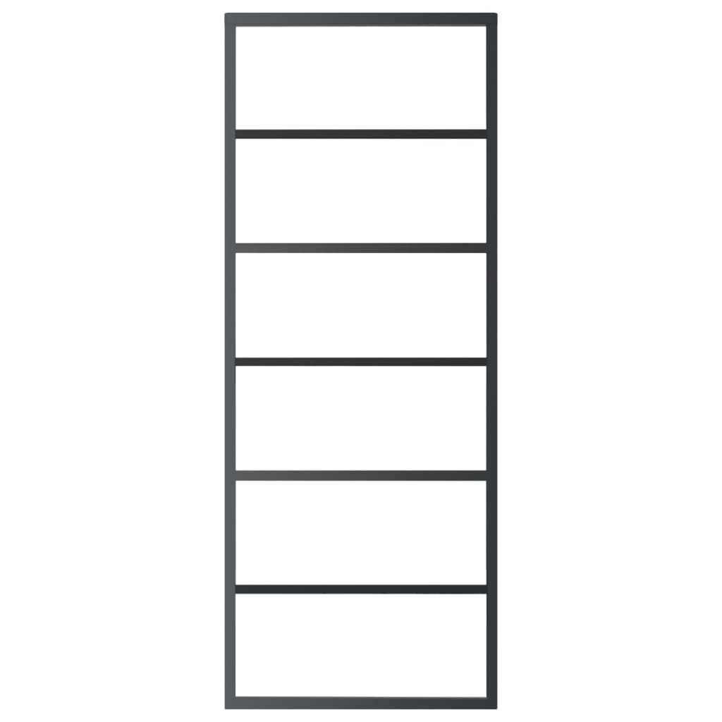 Klizna vrata s priborom ESG staklo i aluminij 76 x 205 cm