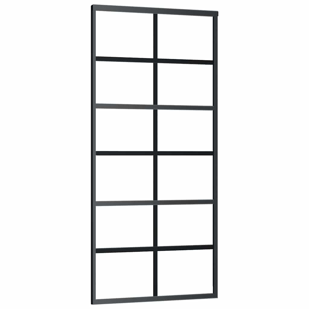 Klizna vrata s priborom ESG staklo i aluminij 90 x 205 cm