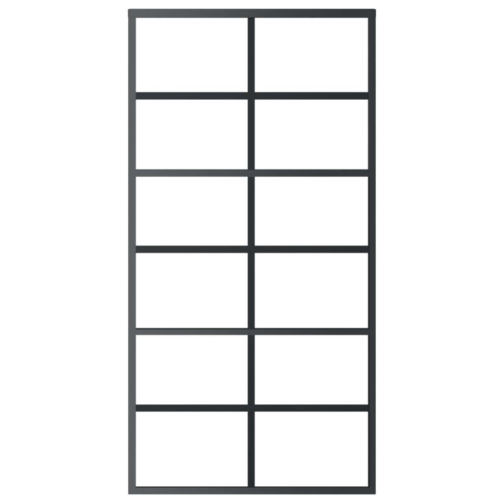 Klizna vrata s priborom ESG staklo i aluminij 102 x 205 cm