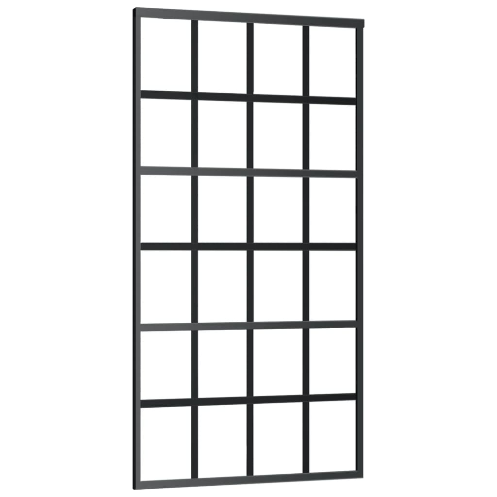 Klizna vrata s priborom ESG staklo i aluminij 102 x 205 cm