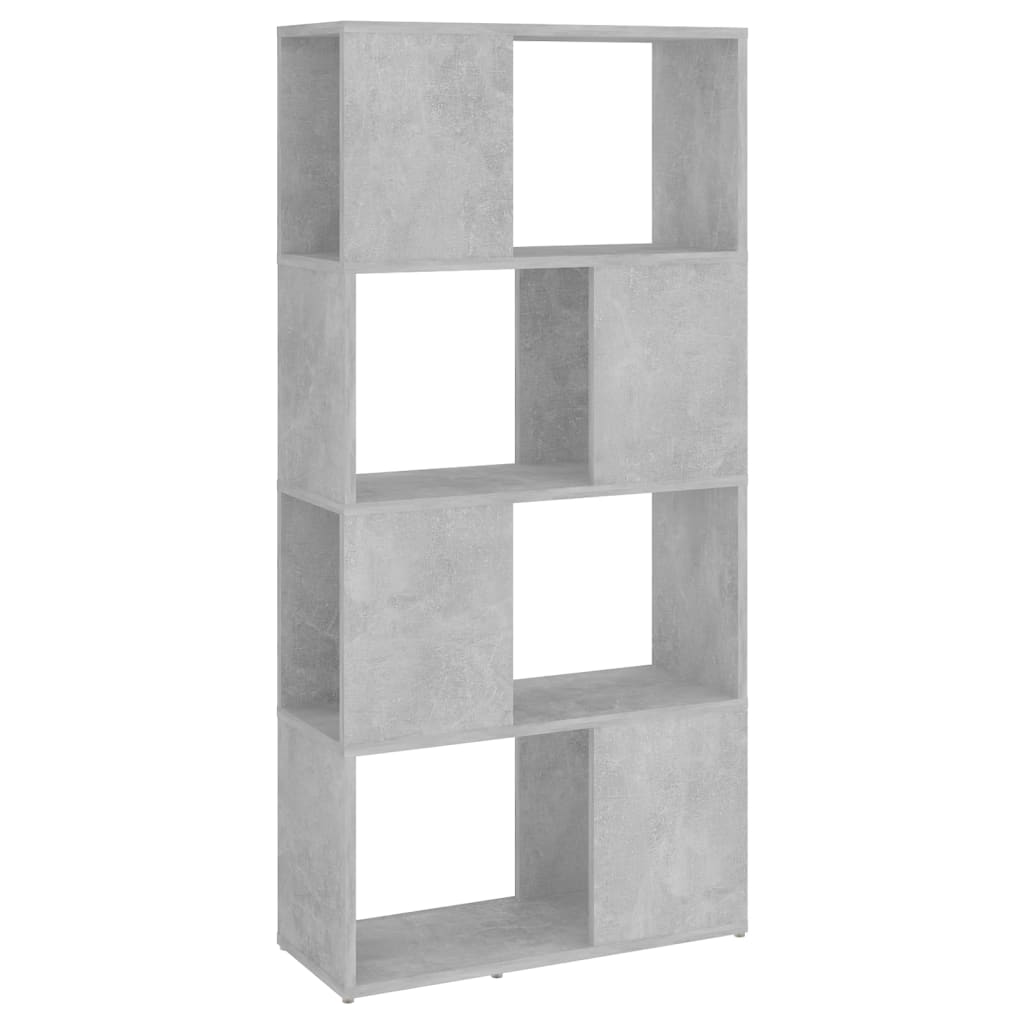 Ormarić za knjige / sobna pregrada boja betona 60x24x124,5 cm