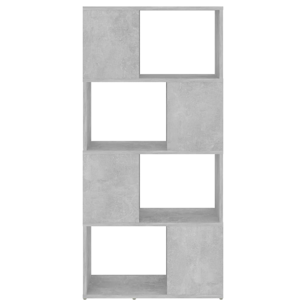Ormarić za knjige / sobna pregrada boja betona 60x24x124,5 cm