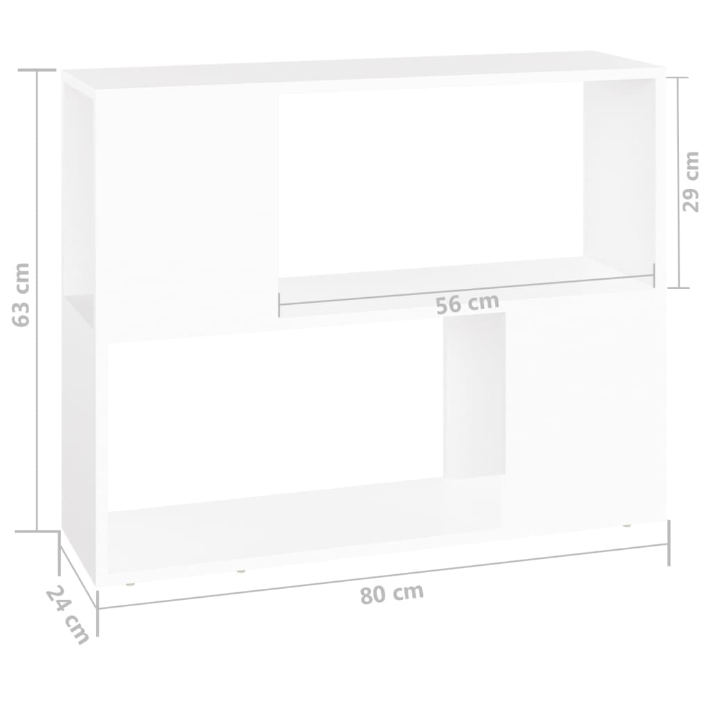 TV ormarić bijeli 80 x 24 x 63 cm od konstruiranog drva