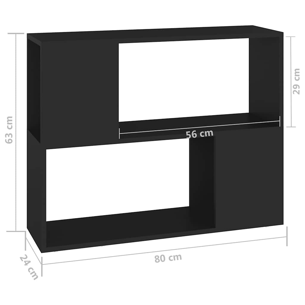 TV ormarić crni 80 x 24 x 63 cm od konstruiranog drva