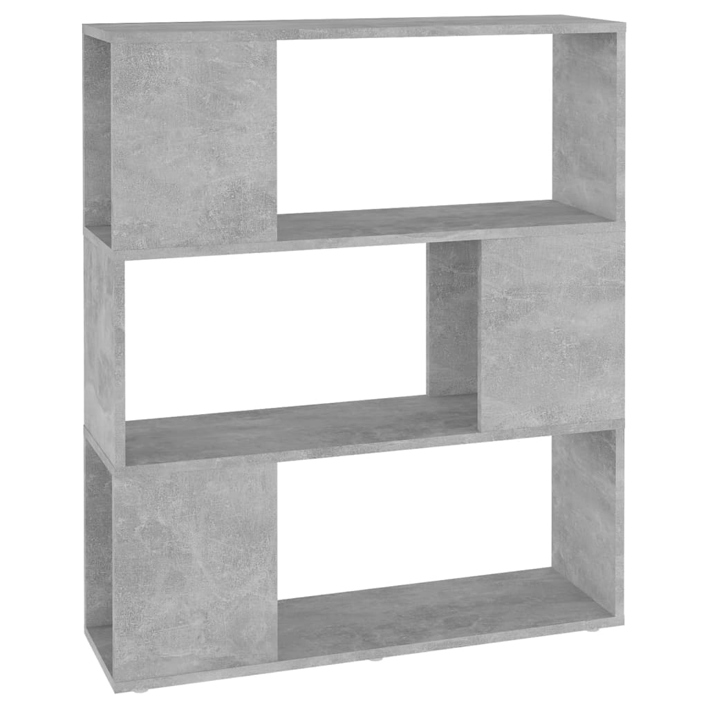 Ormarić za knjige / pregrada boja betona 80x24x94 cm drvena