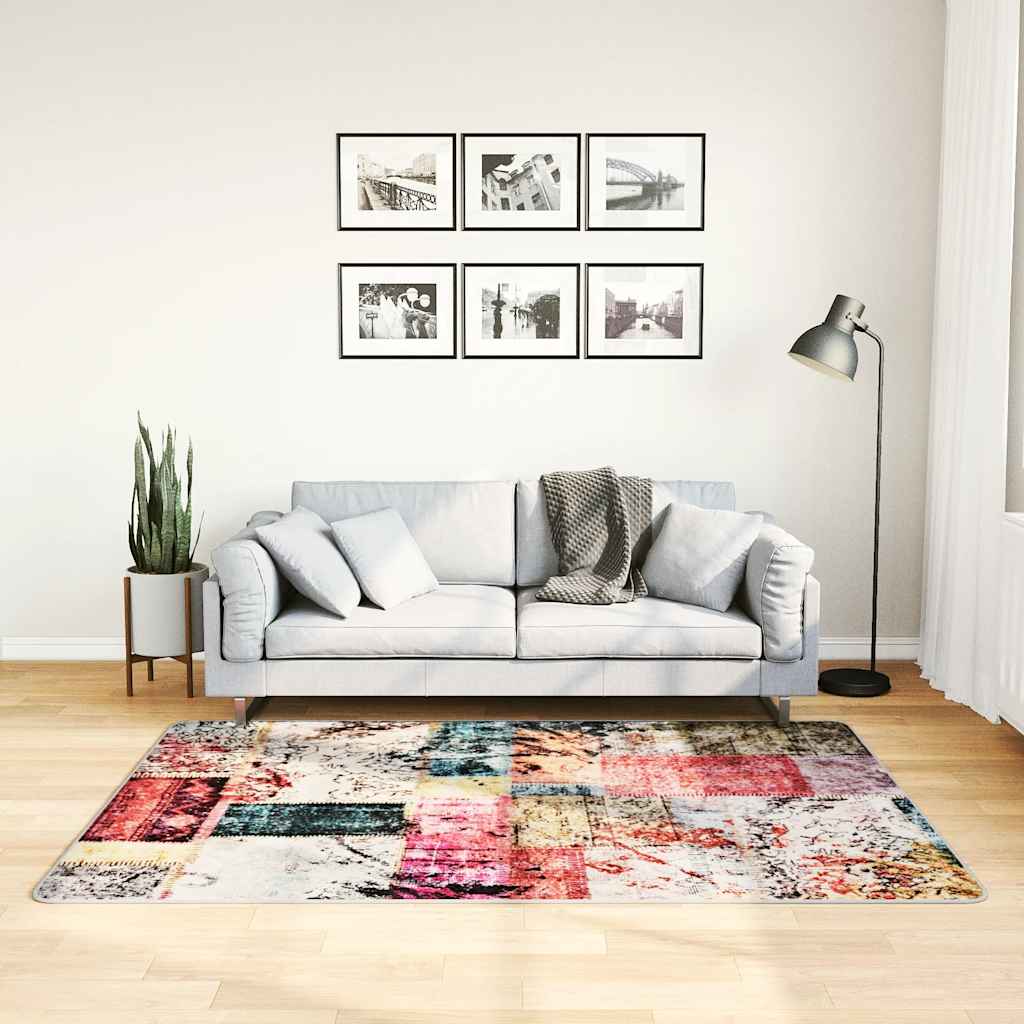 Perivi tepih s patchworkom 120 x 180 cm raznobojni