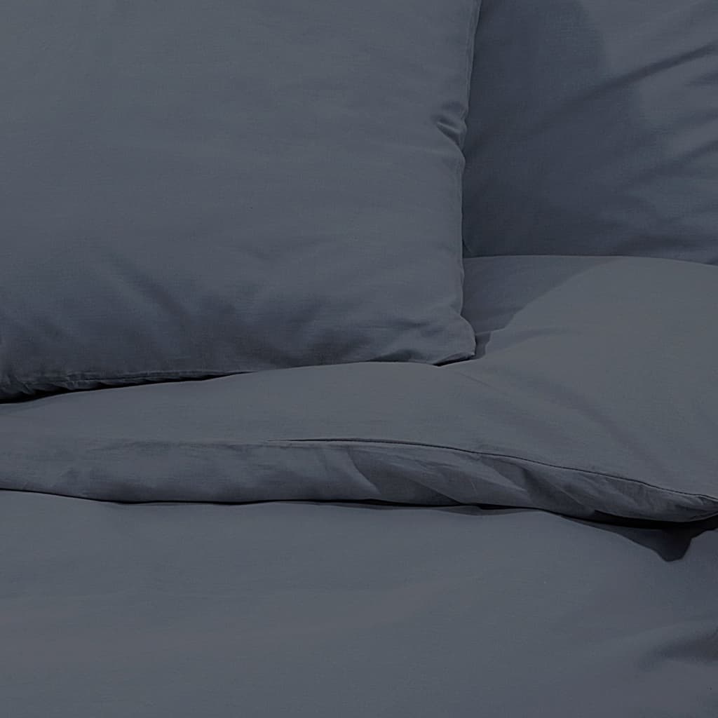 Set posteljine za poplun antracit 220x240 cm lagana mikrovlakna