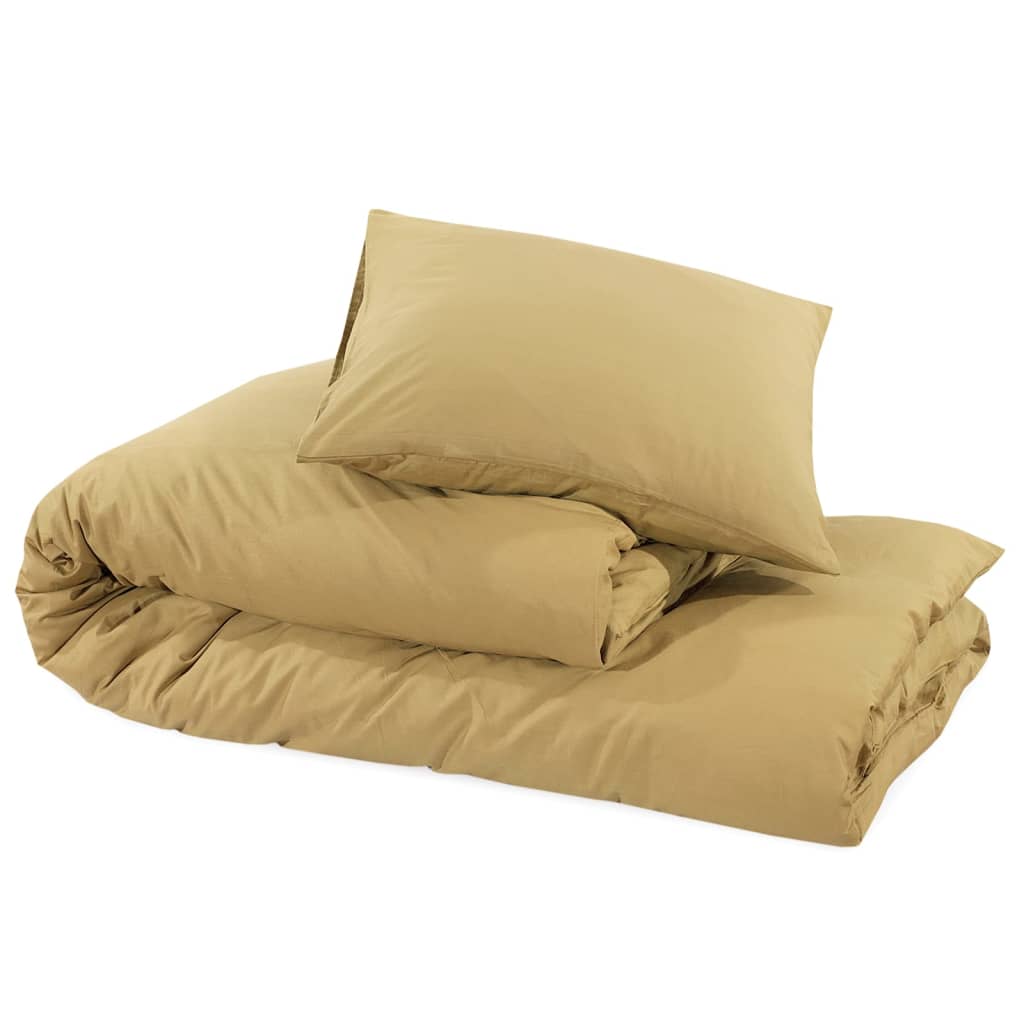 Set posteljine za poplun smeđesivi 140x200cm lagana mikrovlakna