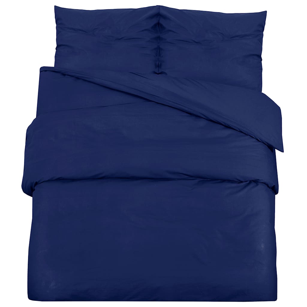Set posteljine za poplun modri 155x220 cm lagana mikrovlakna