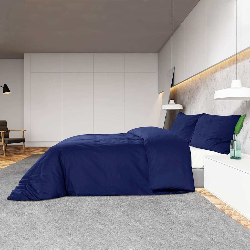 Set posteljine za poplun modri 155x220 cm lagana mikrovlakna