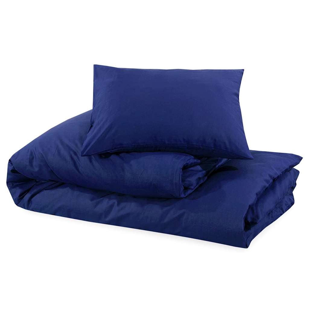 Set posteljine za poplun modri 155x220 cm lagana mikrovlakna