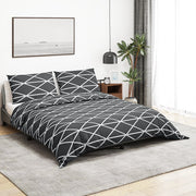 Set posteljine za poplun sivi 155x220 cm pamučni